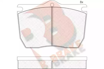 Комплект тормозных колодок R BRAKE RB0435