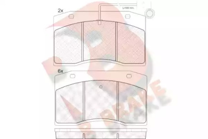 Комплект тормозных колодок R BRAKE RB0832