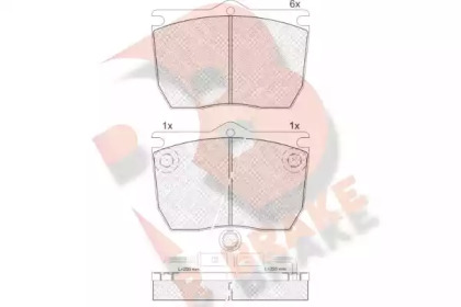 Комплект тормозных колодок R BRAKE RB1032