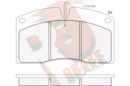 Комплект тормозных колодок R BRAKE RB1039