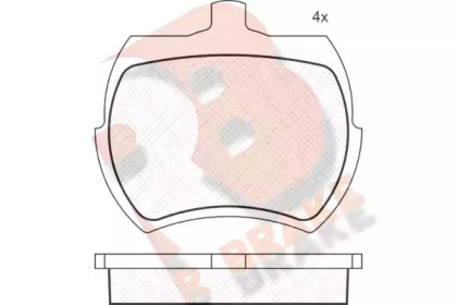 Комплект тормозных колодок R BRAKE RB0002