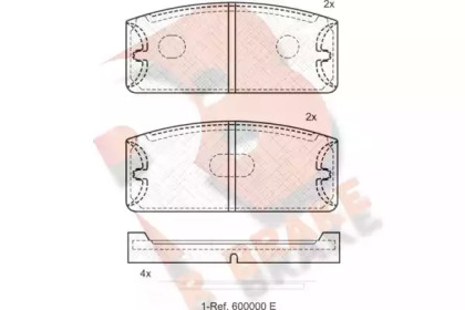 Комплект тормозных колодок R BRAKE RB0021