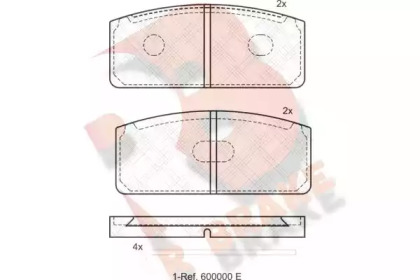 Комплект тормозных колодок R BRAKE RB0029