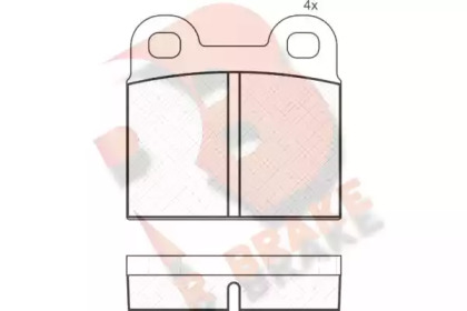 Комплект тормозных колодок R BRAKE RB0038