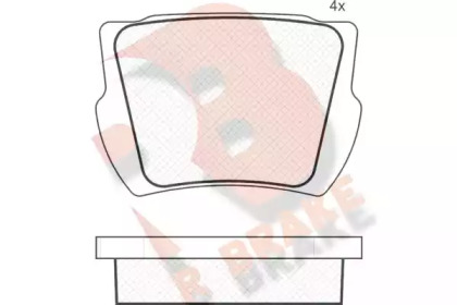Комплект тормозных колодок, дисковый тормоз R BRAKE RB0040