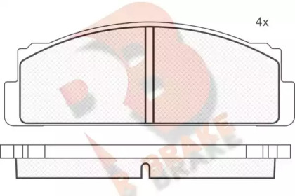 Комплект тормозных колодок R BRAKE RB0041