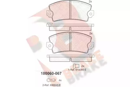 Комплект тормозных колодок R BRAKE RB0060