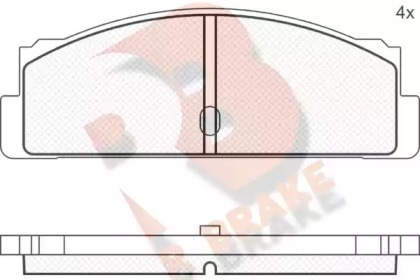 Комплект тормозных колодок R BRAKE RB0067