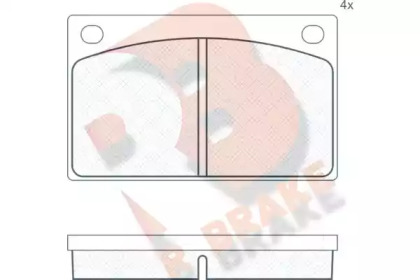 Комплект тормозных колодок R BRAKE RB0088