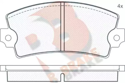 Комплект тормозных колодок R BRAKE RB0089