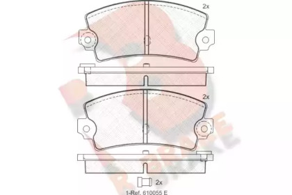 Комплект тормозных колодок R BRAKE RB0098