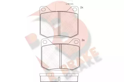 Комплект тормозных колодок R BRAKE RB0120