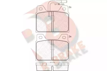 Комплект тормозных колодок R BRAKE RB0127