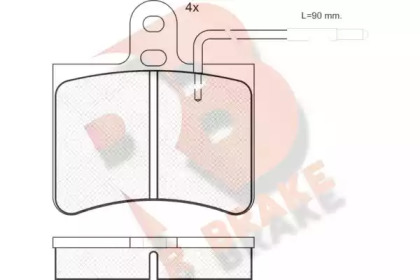 Комплект тормозных колодок R BRAKE RB0136