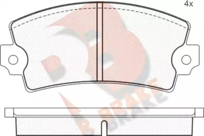 Комплект тормозных колодок R BRAKE RB0139