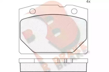 Комплект тормозных колодок R BRAKE RB0155