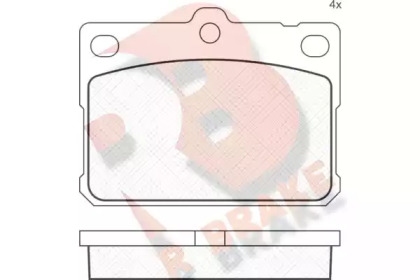 Комплект тормозных колодок R BRAKE RB0164