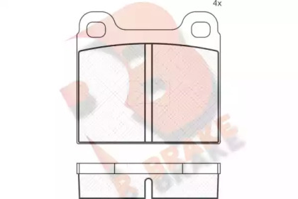 Комплект тормозных колодок R BRAKE RB0169