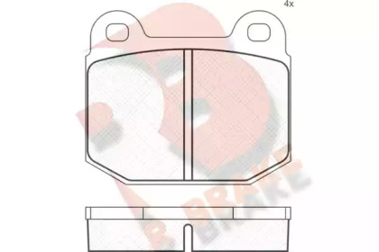 Комплект тормозных колодок R BRAKE RB0170