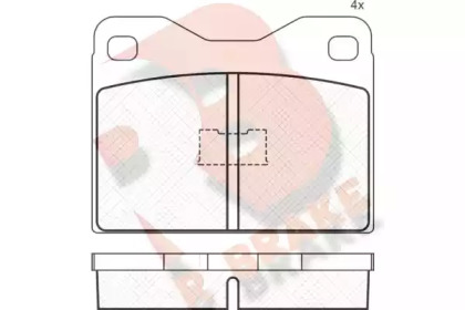 Комплект тормозных колодок R BRAKE RB0181