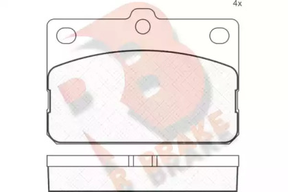 Комплект тормозных колодок R BRAKE RB0185