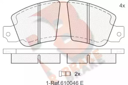 Комплект тормозных колодок R BRAKE RB0188