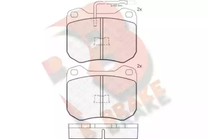 Комплект тормозных колодок R BRAKE RB0198