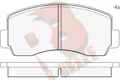 Комплект тормозных колодок R BRAKE RB0207