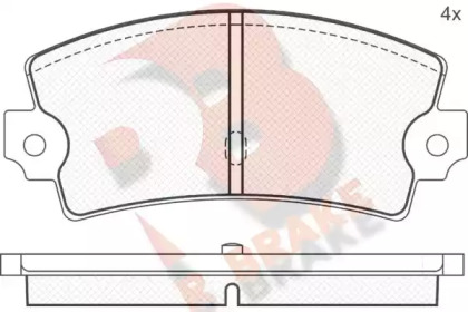 Комплект тормозных колодок R BRAKE RB0218