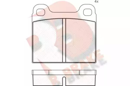 Комплект тормозных колодок R BRAKE RB0221