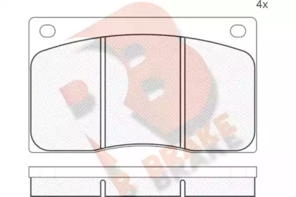 Комплект тормозных колодок R BRAKE RB0234