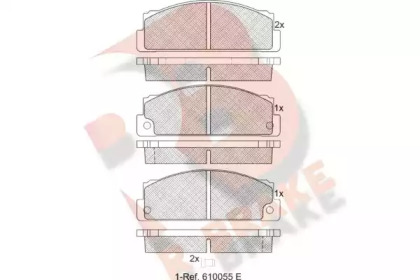 Комплект тормозных колодок, дисковый тормоз R BRAKE RB0240