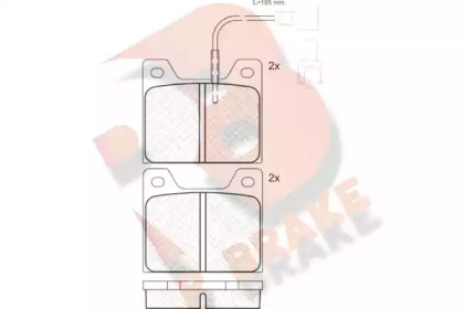 Комплект тормозных колодок R BRAKE RB0244