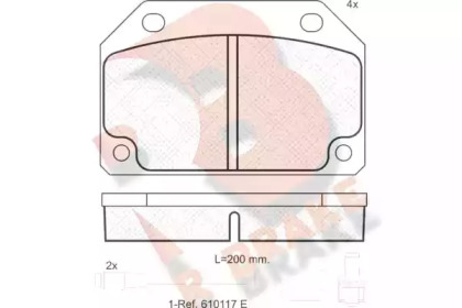 Комплект тормозных колодок R BRAKE RB0246