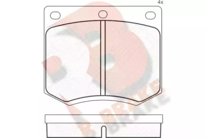 Комплект тормозных колодок, дисковый тормоз R BRAKE RB0255