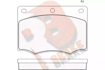 Комплект тормозных колодок R BRAKE RB0259