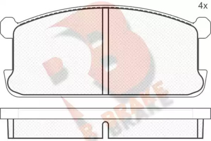 Комплект тормозных колодок R BRAKE RB0286