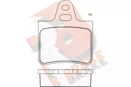 Комплект тормозных колодок R BRAKE RB0292