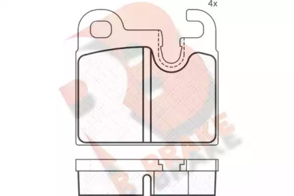 Комплект тормозных колодок R BRAKE RB0302