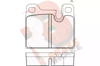 Комплект тормозных колодок R BRAKE RB0303