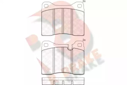 Комплект тормозных колодок R BRAKE RB0304