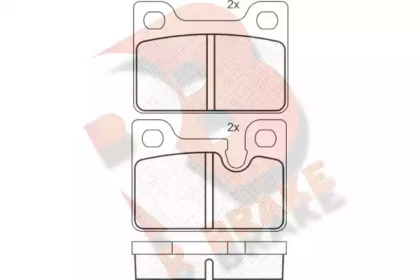 Комплект тормозных колодок R BRAKE RB0306