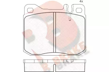 Комплект тормозных колодок R BRAKE RB0323