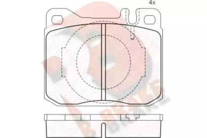 Комплект тормозных колодок R BRAKE RB0324