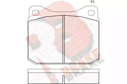 Комплект тормозных колодок R BRAKE RB0327