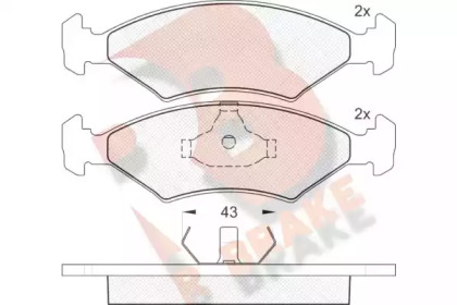 Комплект тормозных колодок R BRAKE RB0329