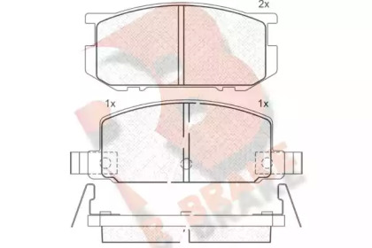 Комплект тормозных колодок R BRAKE RB0348