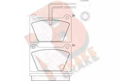 Комплект тормозных колодок R BRAKE RB0356