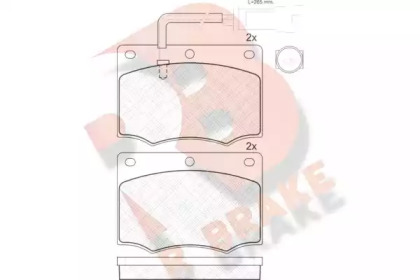 Комплект тормозных колодок R BRAKE RB0395