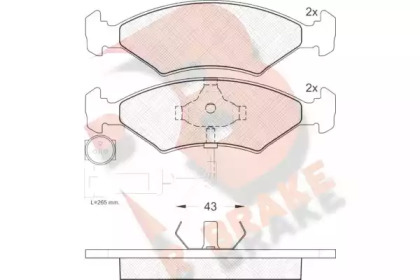 Комплект тормозных колодок R BRAKE RB0410